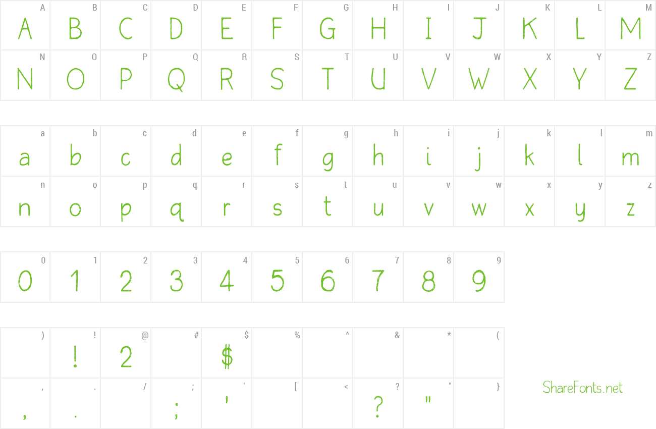Font Qlinickle preview